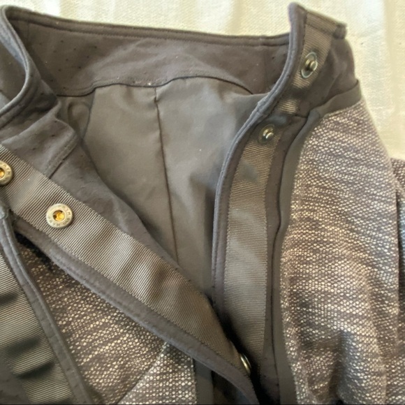 Lululemon‎ Cocoon Car Coat Jacket Shine Dot Black Gray size XS - Picture 8 of 9